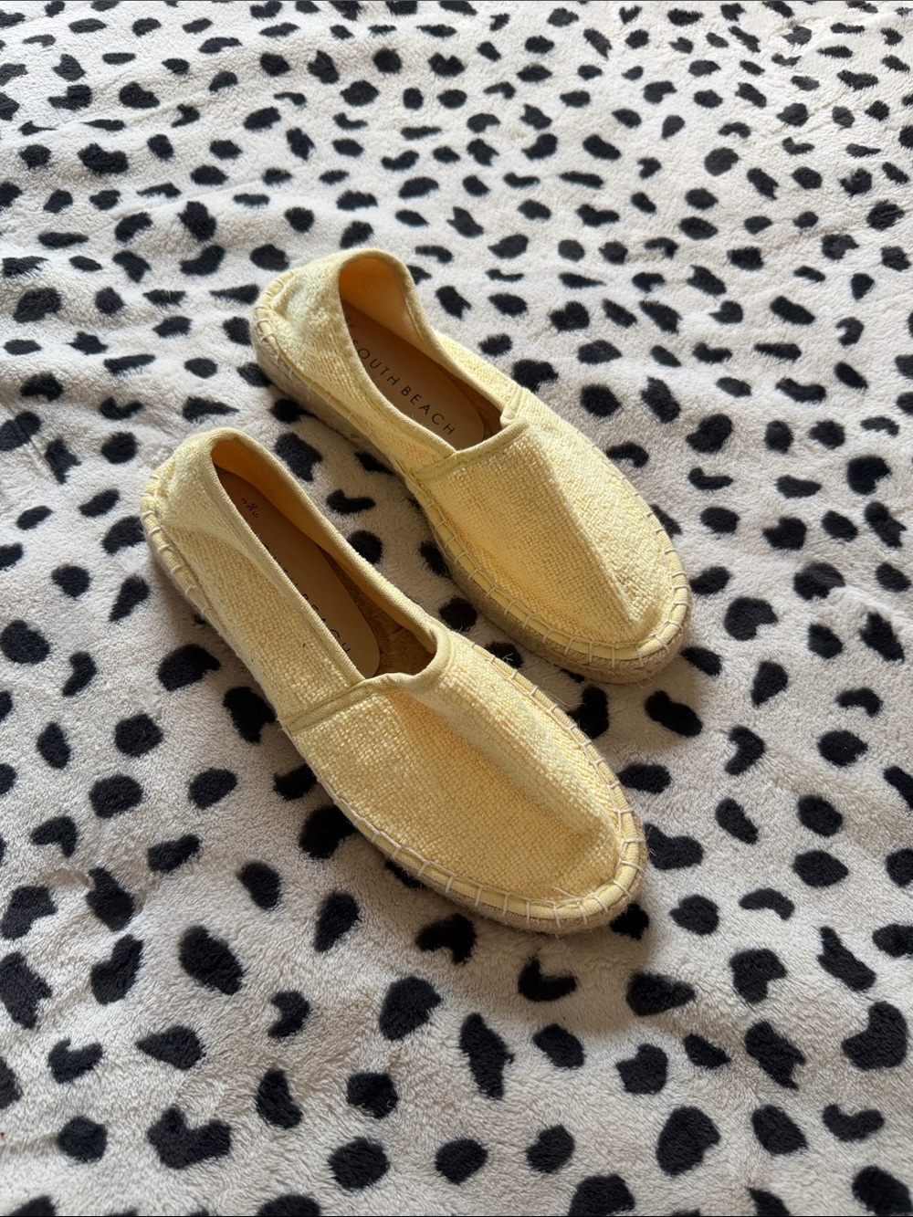 Yellow Espadrille Slip-Ons brand new